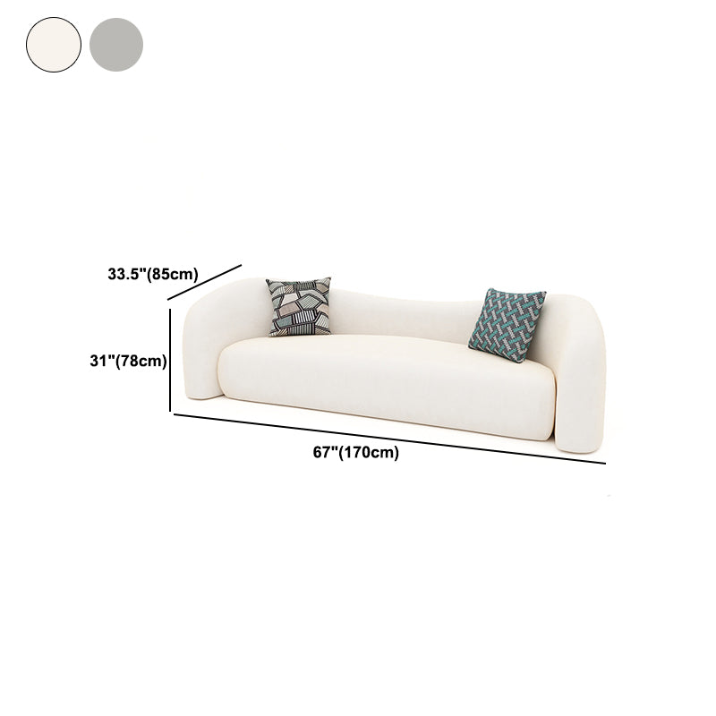 Wool Contemporary Sloped Arm Sofa Curved Sofa for Living Room, Apartment Clearhalo 'furn' 'furn_sofas' 'Furniture' 'Living Room Furniture' 'Sofa' 'sofas' 5399912