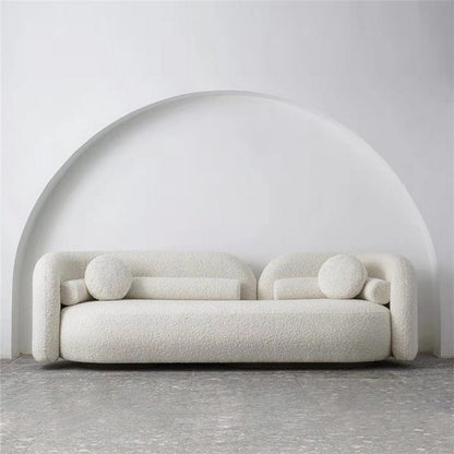 Moderne stijl Sofa Low Back Cushioned Sofa opgevuld met sponskussens Sofa