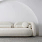 Moderne stijl Sofa Low Back Cushioned Sofa opgevuld met sponskussens Sofa
