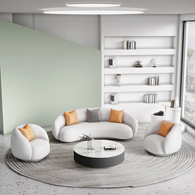 Canapé de bras en pente contemporain 28,34 pieds de haut canapé incurvé pour le salon