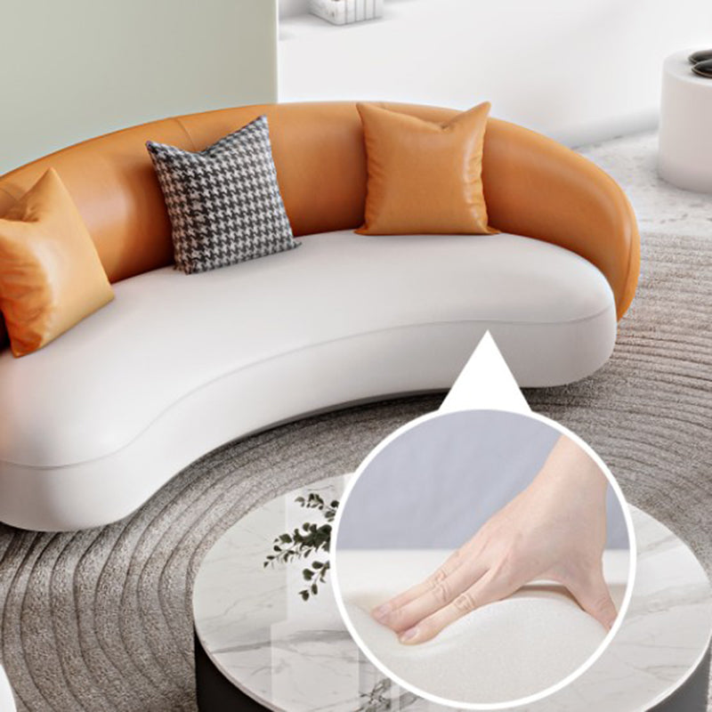 Canapé de bras en pente contemporain 28,34 pieds de haut canapé incurvé pour le salon