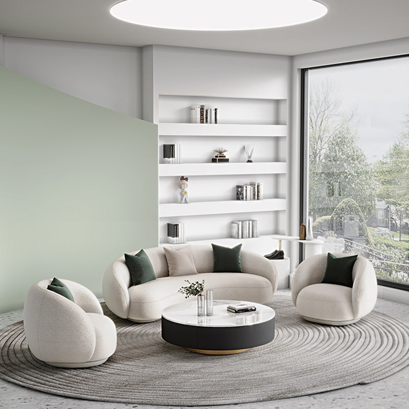 Canapé de bras en pente contemporain 28,34 pieds de haut canapé incurvé pour le salon