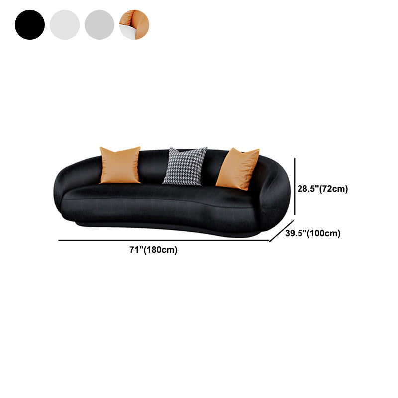 Canapé de bras en pente contemporain 28,34 pieds de haut canapé incurvé pour le salon