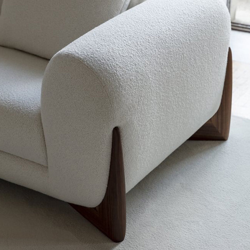 Sofá de estilo moderno hacia la espalda baja con colchoneta de esponja.