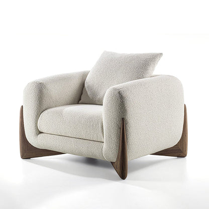 Sofá de estilo moderno hacia la espalda baja con colchoneta de esponja.