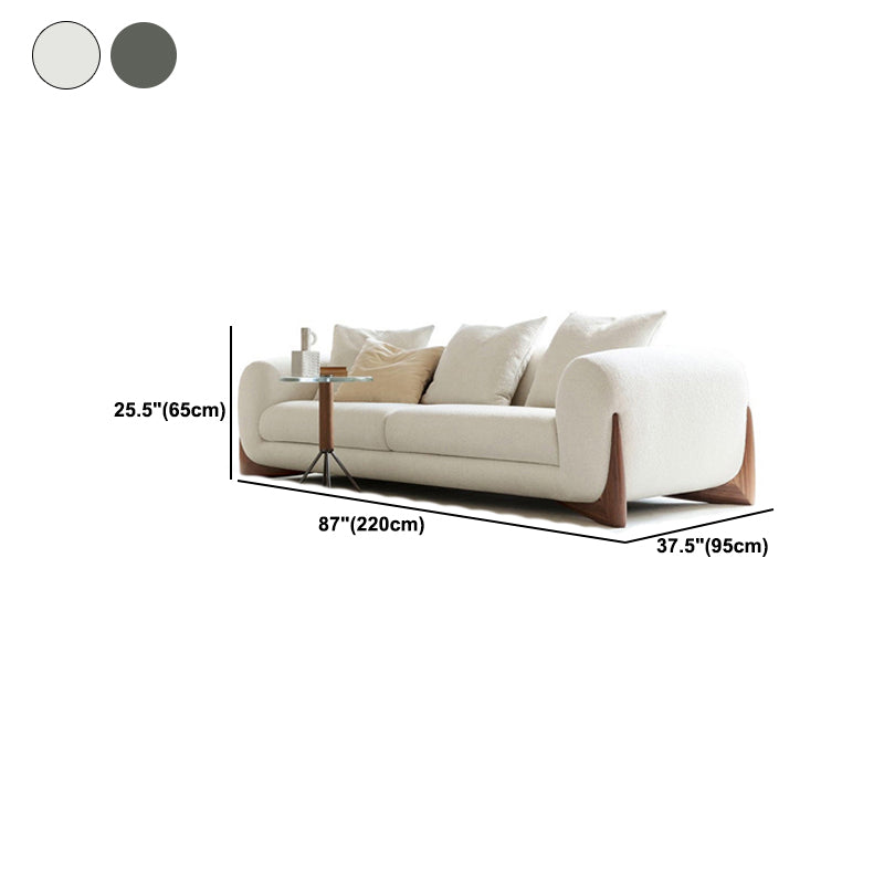 Sofá de estilo moderno hacia la espalda baja con colchoneta de esponja.