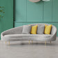 Velvet Sloped Arm Sofa Contemporary Curved Sofa for Living Room, Apartment