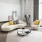 Velvet Sloped Arm Sofa Contemporary Curved Sofa for Living Room, Apartment