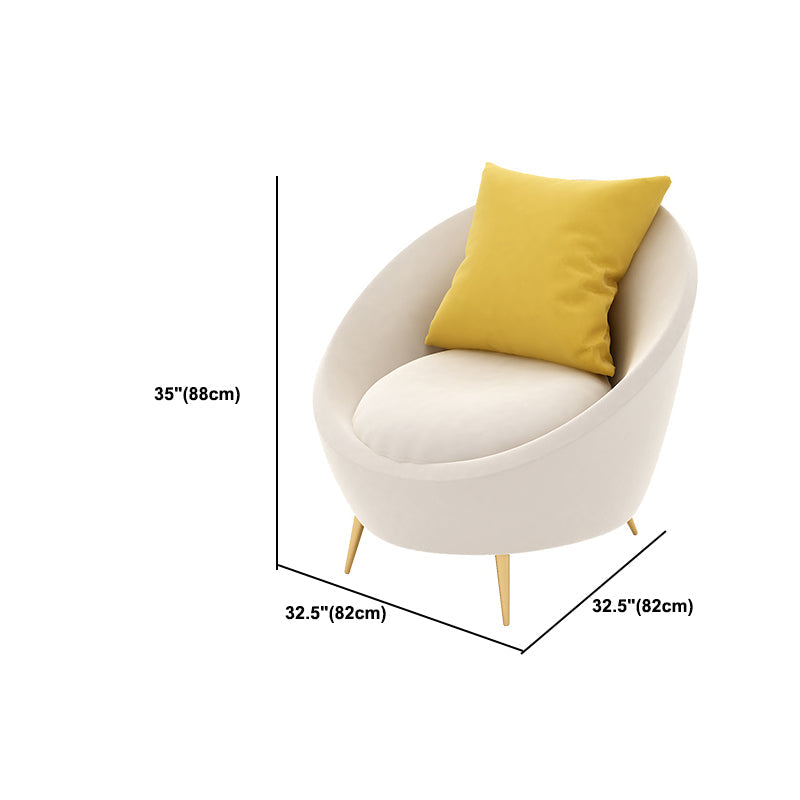 Velvet Sloped Arm Sofa Contemporary Curved Sofa for Living Room, Apartment