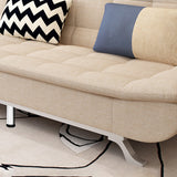 Mezcla de algodón y cuero sintéxido de cuero contemporáneo Biscuit de galleta espalda