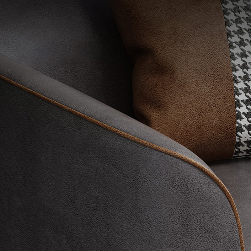 フェイクレザータキシードアームソファ25.59 "d x 30.70" Hソファリビングルーム