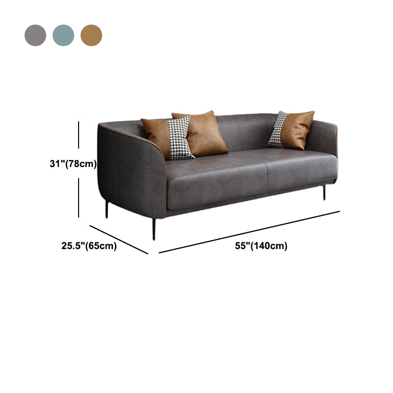 フェイクレザータキシードアームソファ25.59 "d x 30.70" Hソファリビングルーム