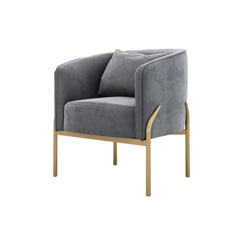 Standaard bank 22,83 "D x 27,55" H hellende armbank met gouden benen voor woonkamer