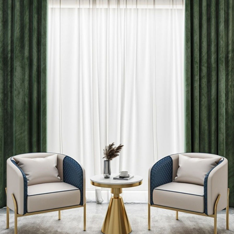 Standaard bank 22,83 "D x 27,55" H hellende armbank met gouden benen voor woonkamer