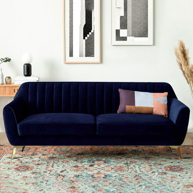 33.4 "Hフレアアームソリッドカラーリビングルーム用のベルベット標準ソファ