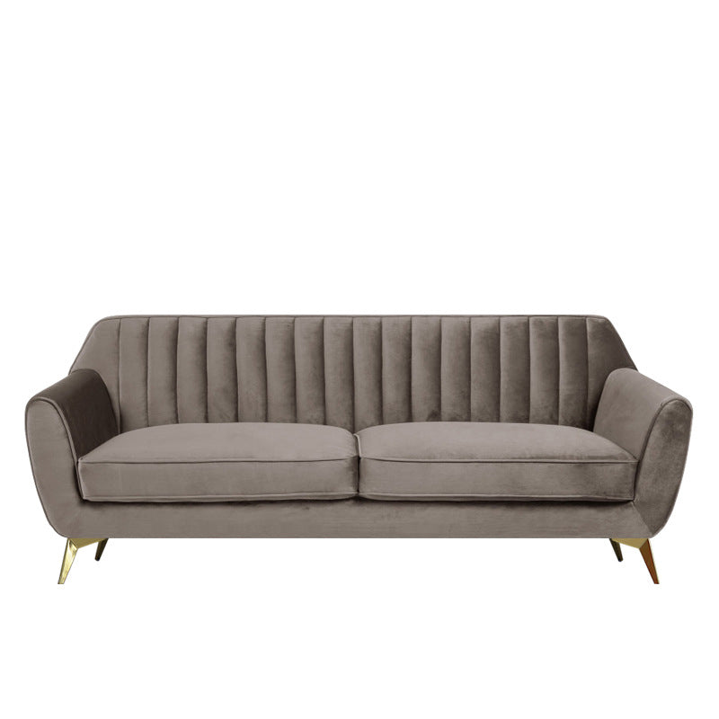 33.4 "Hフレアアームソリッドカラーリビングルーム用のベルベット標準ソファ