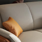 33.4"H Faux Leather Flared Arm Sofa & Chaise for Living Room