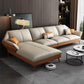 33.4"H Faux Leather Flared Arm Sofa & Chaise for Living Room