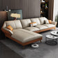 33.4"H Faux Leather Flared Arm Sofa & Chaise for Living Room