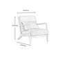 Lounge Accent Arm Chair Cotton Blend with Basic Four Legs and Pillow Back Clearhalo 'Accent Chairs' 'accent_chairs' 'Chairs & Seating' 'furn' 'furn_accent_chairs' 'Furniture' 'Living Room Furniture' 5400559