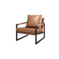 Chaise en cuir fausse 26,7 "L x 28,3" W x 27,5 "H Armes incluses pour salon pour le salon