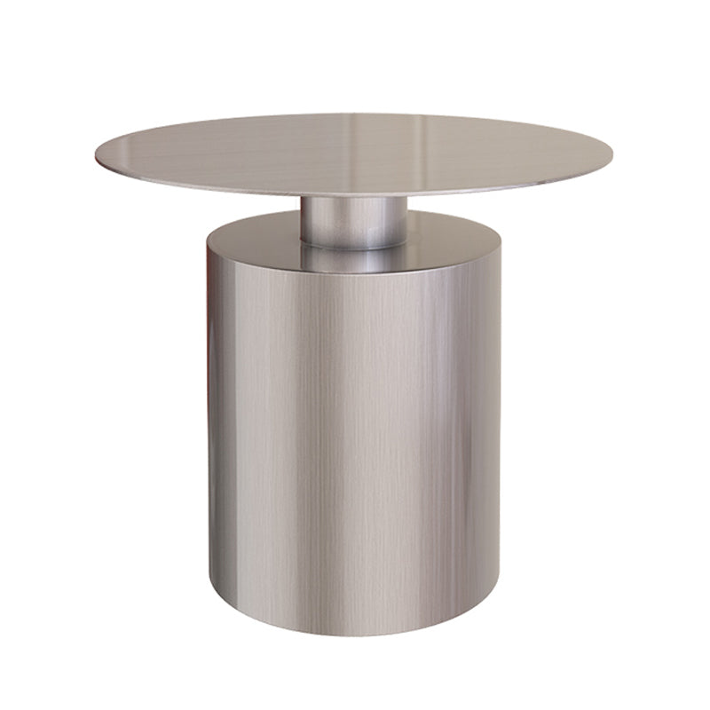 ラウンドメタルコーヒーテーブルミッドセンチュリーモダンペデスタル2ピースカクテルテーブル