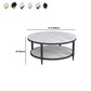 Glam Round 4 Legs Coffee Table Slate Top Coffee Cocktail Table Clearhalo 'Coffee & Accent Tables' 'Coffee Tables' 'coffee_tables' 'furn' 'furn_coffee_tables' 'Furniture' 'Living Room Furniture' 5400814