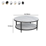 Glam Round 4 Legs Coffee Table Slate Top Coffee Cocktail Table Clearhalo 'Coffee & Accent Tables' 'Coffee Tables' 'coffee_tables' 'furn' 'furn_coffee_tables' 'Furniture' 'Living Room Furniture' 5400815