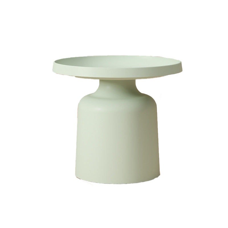 ラウンドトレイトップコーヒーテーブルメタルペデスタル1シングルカクテルテーブル