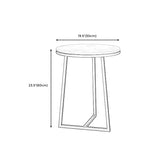 モダンスタイルの大理石のトップとアイアンワークブラック/ゴールドベースサイドテーブル