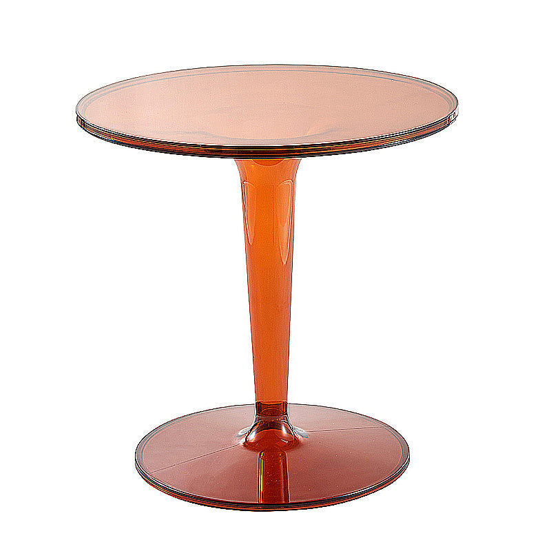 クロスベースデザインアクリル素材モダンスタイルラウンドサイドテーブル