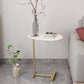 Pedestal Base Design Solid Wood Table Iron Base Free Shape Side Table