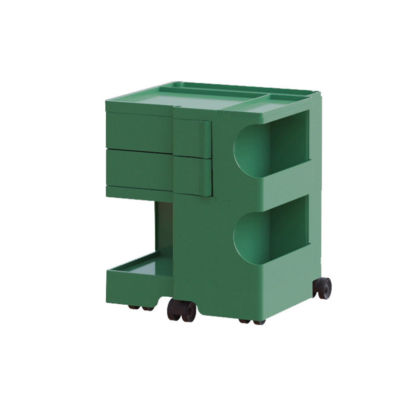 Modern Plastic/Wood 2/4 -Drawer, 3/4 - Plank Nightstand 20.9 "/29.1" Tall Nightstand