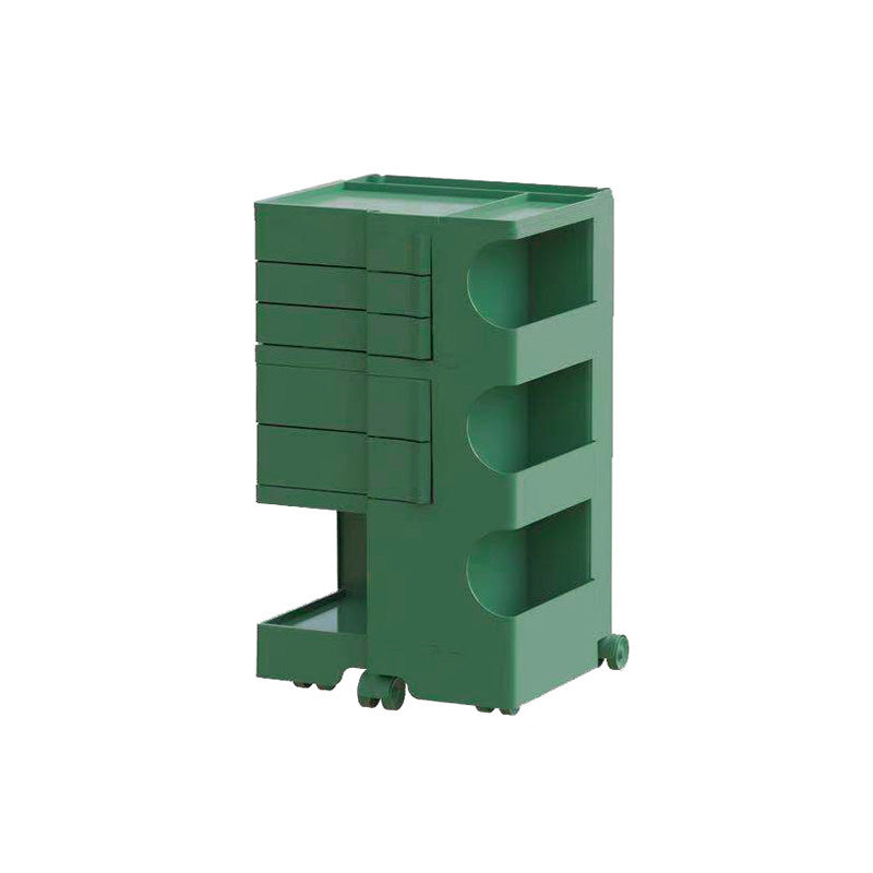 Modern Plastic/Wood 2/4 -Drawer, 3/4 - Plank Nightstand 20.9 "/29.1" Tall Nightstand