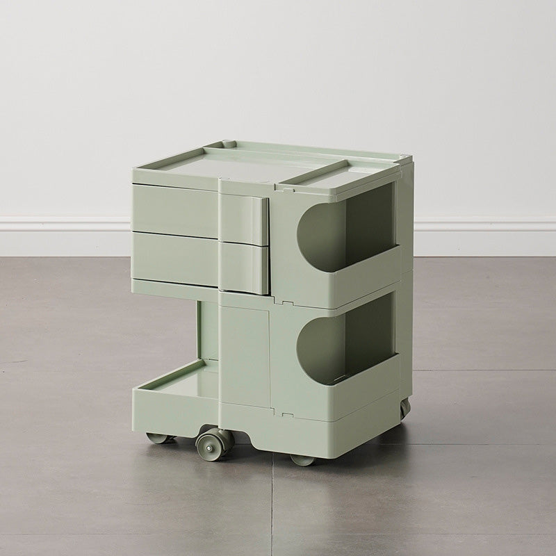 Moderner Kunststoff/Holz 2/4 -Drawer, 3/4 - Regal Nachttisch 20,9 "/29.1" großer Nachttisch