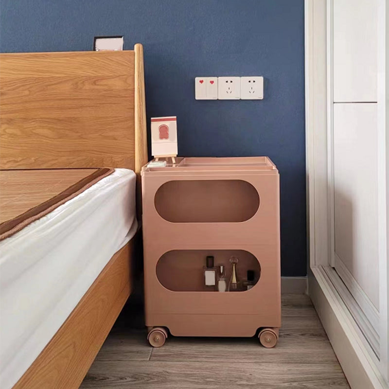 Modern Plastic/Wood 2/4 -Drawer, 3/4 - Plank Nightstand 20.9 "/29.1" Tall Nightstand