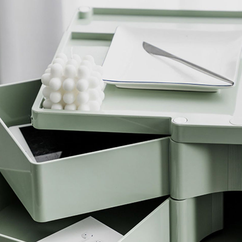 Modern Plastic/Wood 2/4 -Drawer, 3/4 - Plank Nightstand 20.9 "/29.1" Tall Nightstand