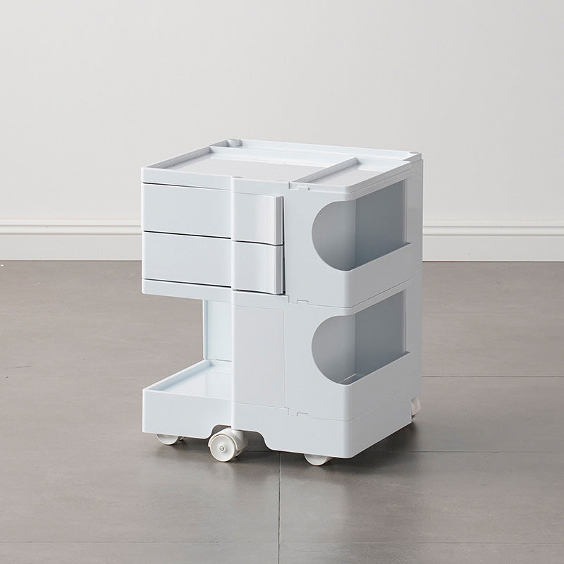 Modern Plastic/Wood 2/4 -Drawer, 3/4 - Plank Nightstand 20.9 "/29.1" Tall Nightstand