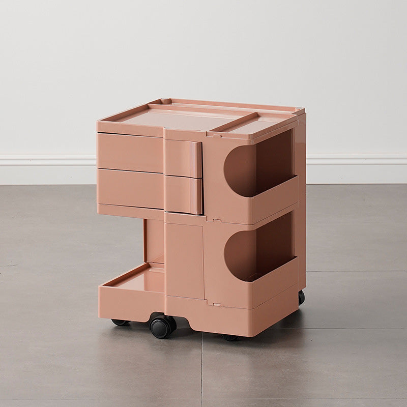 Modern Plastic/Wood 2/4 -Drawer, 3/4 - Plank Nightstand 20.9 "/29.1" Tall Nightstand