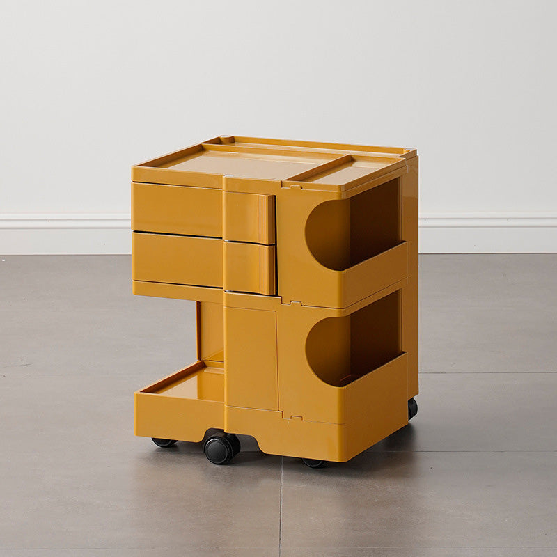 Moderner Kunststoff/Holz 2/4 -Drawer, 3/4 - Regal Nachttisch 20,9 "/29.1" großer Nachttisch