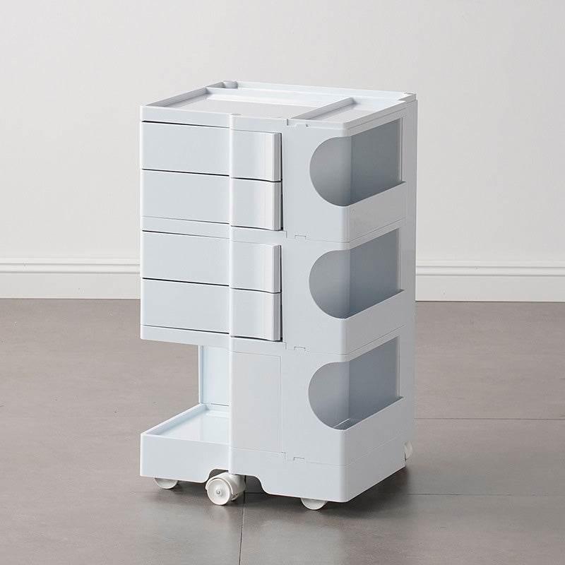 Modern Plastic/Wood 2/4 -Drawer, 3/4 - Plank Nightstand 20.9 "/29.1" Tall Nightstand