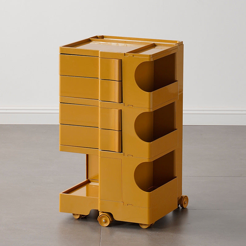 Moderner Kunststoff/Holz 2/4 -Drawer, 3/4 - Regal Nachttisch 20,9 "/29.1" großer Nachttisch