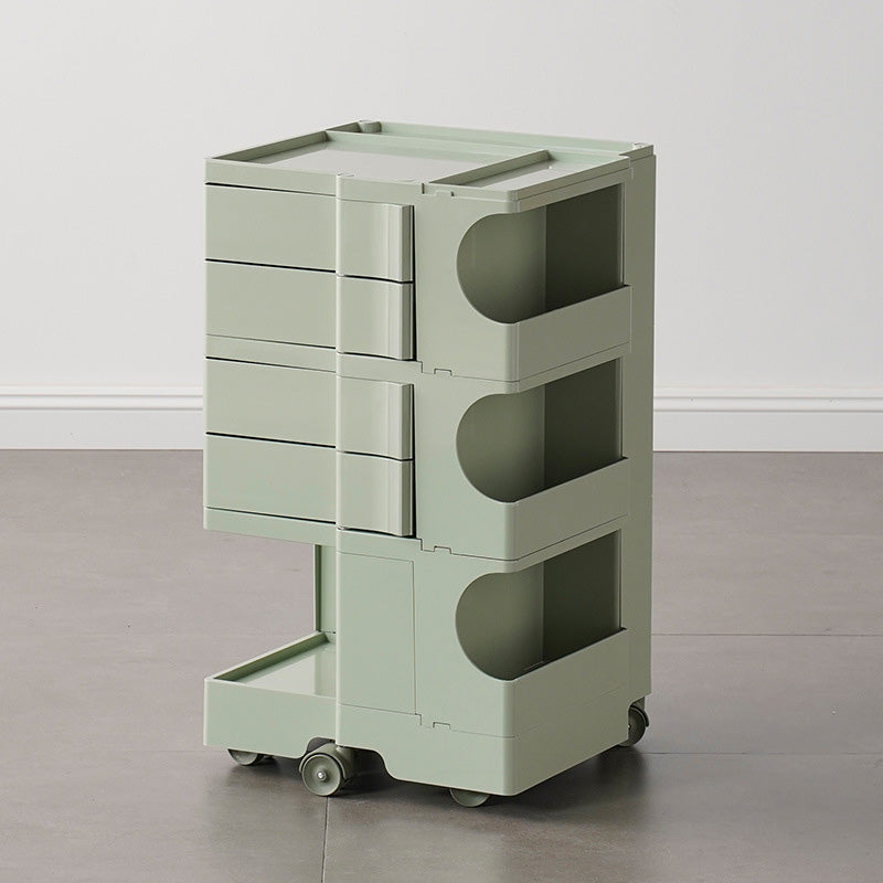 Modern Plastic/Wood 2/4 -Drawer, 3/4 - Plank Nightstand 20.9 "/29.1" Tall Nightstand