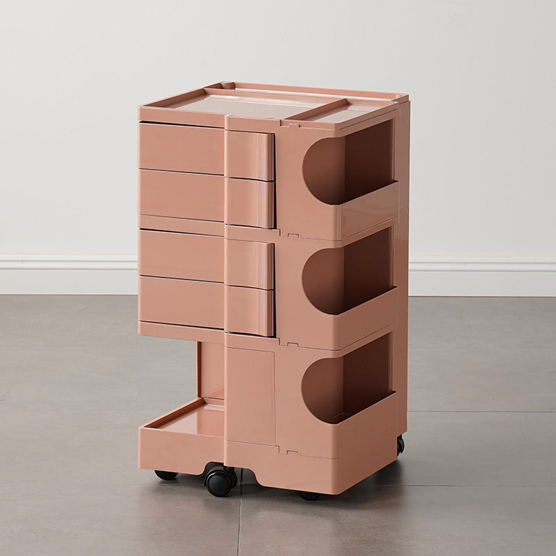 Modern Plastic/Wood 2/4 -Drawer, 3/4 - Plank Nightstand 20.9 "/29.1" Tall Nightstand