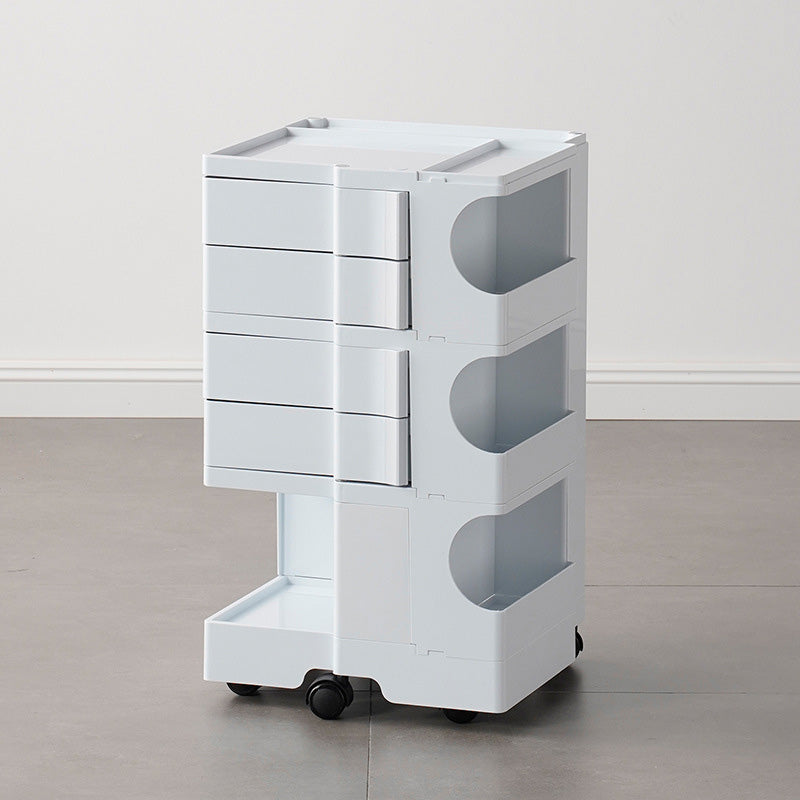 Modern Plastic/Wood 2/4 -Drawer, 3/4 - Plank Nightstand 20.9 "/29.1" Tall Nightstand