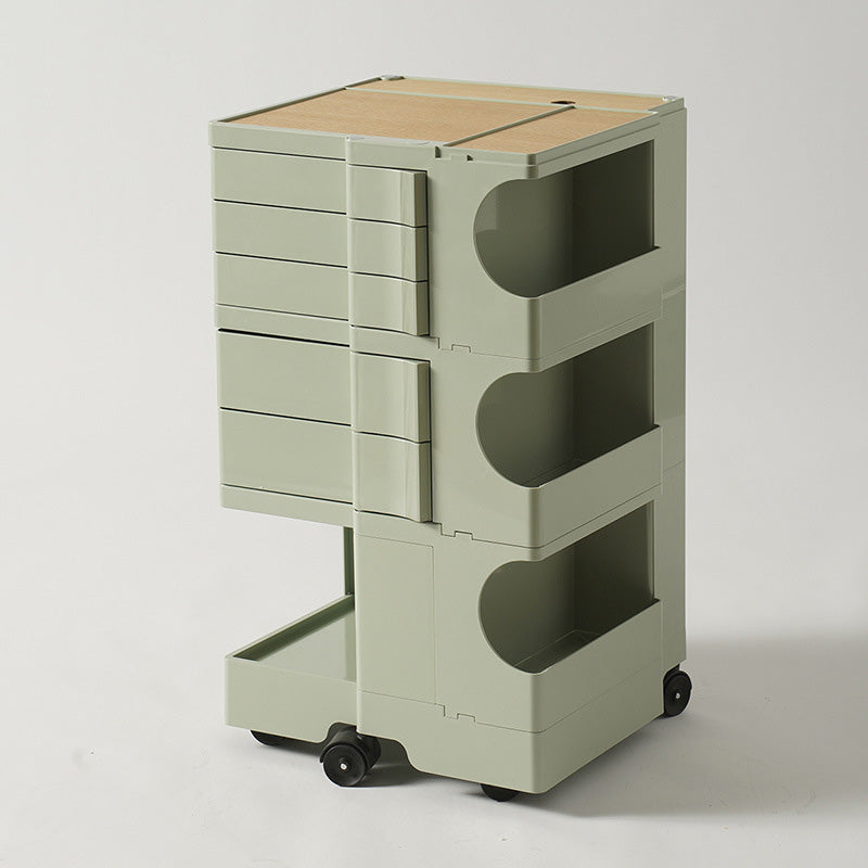 Moderner Kunststoff/Holz 2/4 -Drawer, 3/4 - Regal Nachttisch 20,9 "/29.1" großer Nachttisch