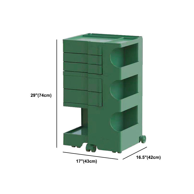 Moderner Kunststoff/Holz 2/4 -Drawer, 3/4 - Regal Nachttisch 20,9 "/29.1" großer Nachttisch