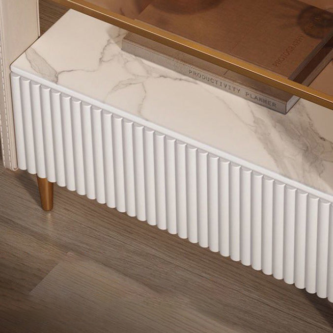 Table de nuit de rangement en bois et en verre moderne 1 Dessin de nuit de lit de tiroir