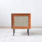 White/black/walnut/cherry Rattan with Storage Rack Nightstand