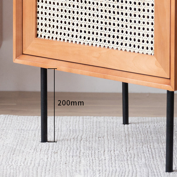 Bianco/nero/noce/ciliegia rattan con comodino